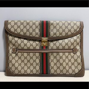 Gucci Clutch bag, Web Line, GG supreme, Canvas,
Vintage.